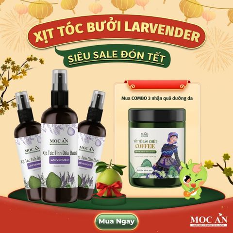 X3BLA120 - Combo 3 Chai Xịt Tinh Dầu Vỏ Bưởi Da Xanh & Tinh Dầu Oải Hương Mộc Ân Haircare 120ml Hỗ Trợ Giảm Rụng, Mọc Tóc Chăm Sóc Tóc