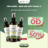 X3BLE120 - Combo 3 Chai Xịt Tinh Dầu Vỏ Bưởi Da Xanh & Tinh Dầu Chanh Tươi Mộc Ân Haircare 120ml Hỗ Trợ Giảm Rụng, Mọc Tóc Chăm Sóc Tóc
