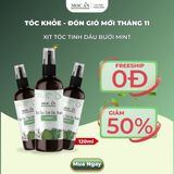 X3BMI120 - Combo 3 Chai Xịt Tinh Dầu Vỏ Bưởi Da Xanh & Tinh Dầu Bạc Hà Mộc Ân Haircare 120ml Hỗ Trợ Giảm Rụng, Mọc Tóc Chăm Sóc Tóc