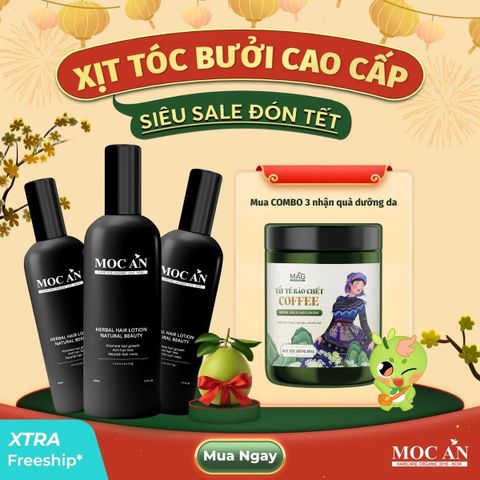 X3BN100 - [Dòng Cao Cấp - Mẫu Mới] Combo 3 Chai Xịt Dưỡng Tóc Tinh Dầu Bưởi Da Xanh Mộc Ân Haircare 100ml  Dành Cho Nam & Nữ