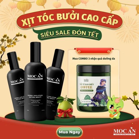 X3BN100 - [Dòng Cao Cấp - Mẫu Mới] Combo 3 Chai Xịt Dưỡng Tóc Tinh Dầu Bưởi Da Xanh Mộc Ân Haircare 100ml  Dành Cho Nam & Nữ