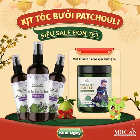 X3BPA120 - Combo 3 Chai Xịt Tinh Dầu Vỏ Bưởi Da Xanh & Tinh Dầu Hoắc Hương Mộc Ân Haircare 120ml Hỗ Trợ Giảm Rụng, Mọc Tóc Chăm Sóc Tóc