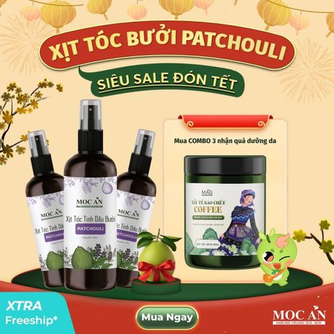 X3BPA120 - Combo 3 Chai Xịt Tinh Dầu Vỏ Bưởi Da Xanh & Tinh Dầu Hoắc Hương Mộc Ân Haircare 120ml Hỗ Trợ Giảm Rụng, Mọc Tóc Chăm Sóc Tóc