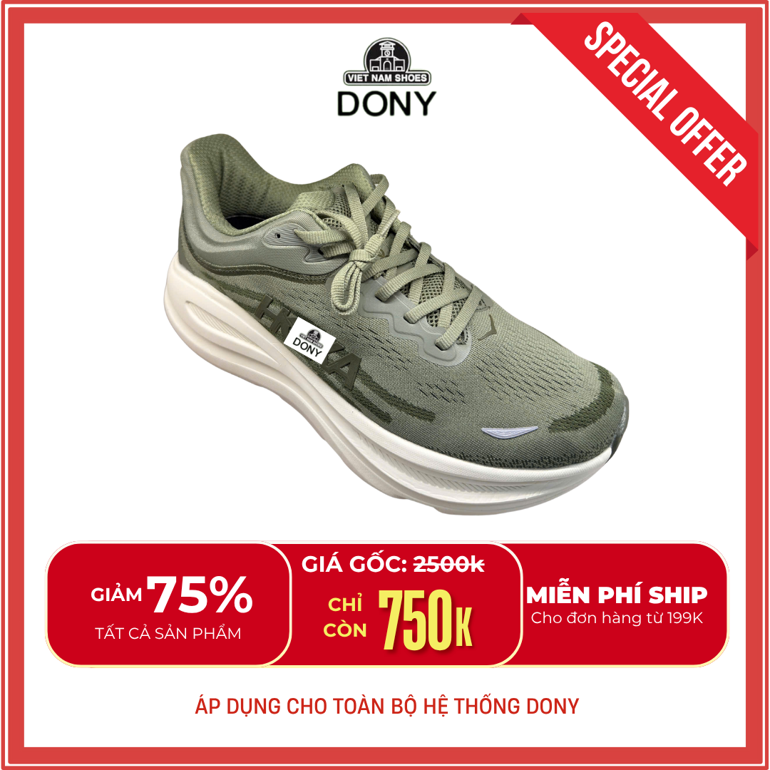  Giày Thể Thao Chạy Bộ Đế Cao HK – Mẫu Bondi 9 