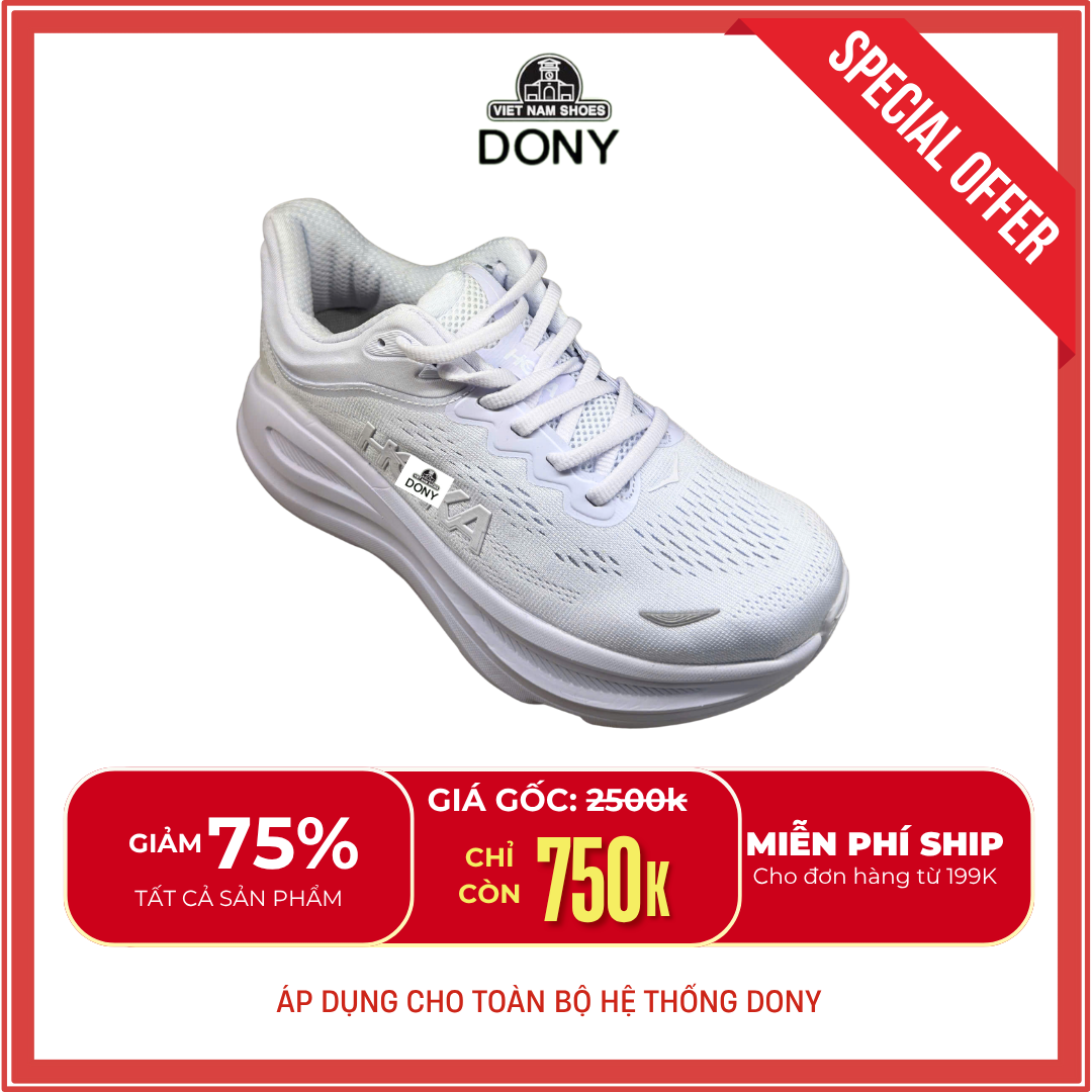  Giày Thể Thao Chạy Bộ Đế Cao HK – Mẫu Bondi 9 