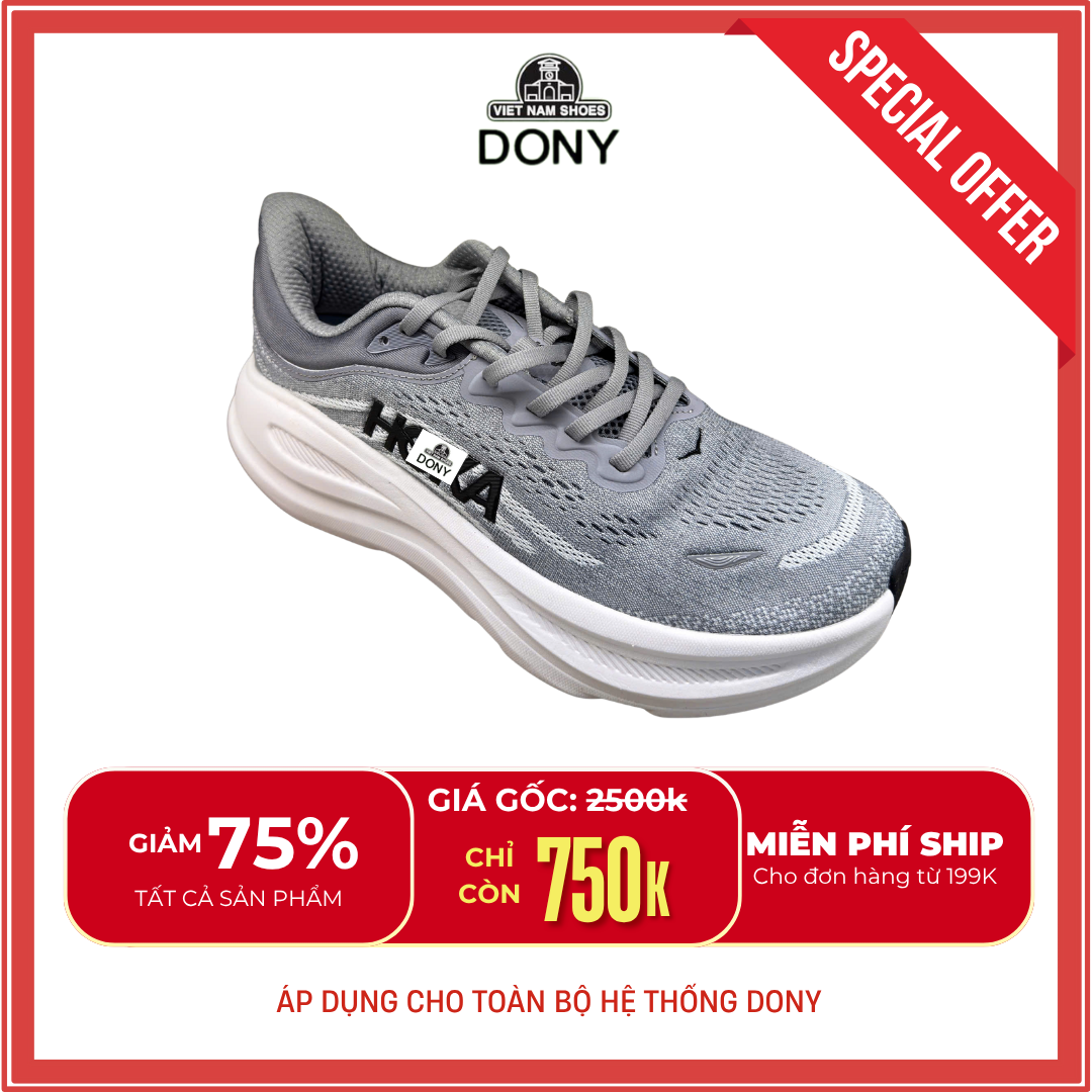  Giày Thể Thao Chạy Bộ Đế Cao HK – Mẫu Bondi 9 