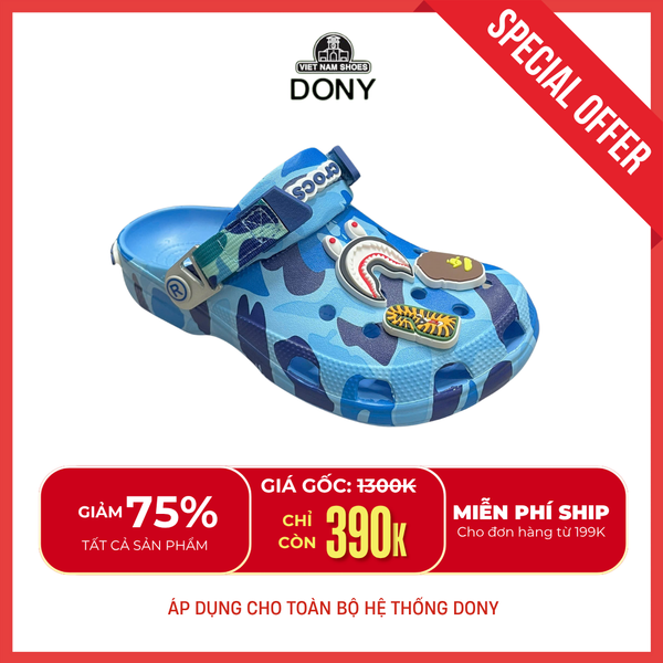  Dép Cro.cs Clog Classic x Bape Clog ABC Camo Bape 