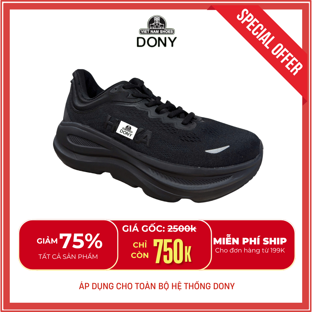  Giày Thể Thao Chạy Bộ Đế Cao HK – Mẫu Bondi 9 