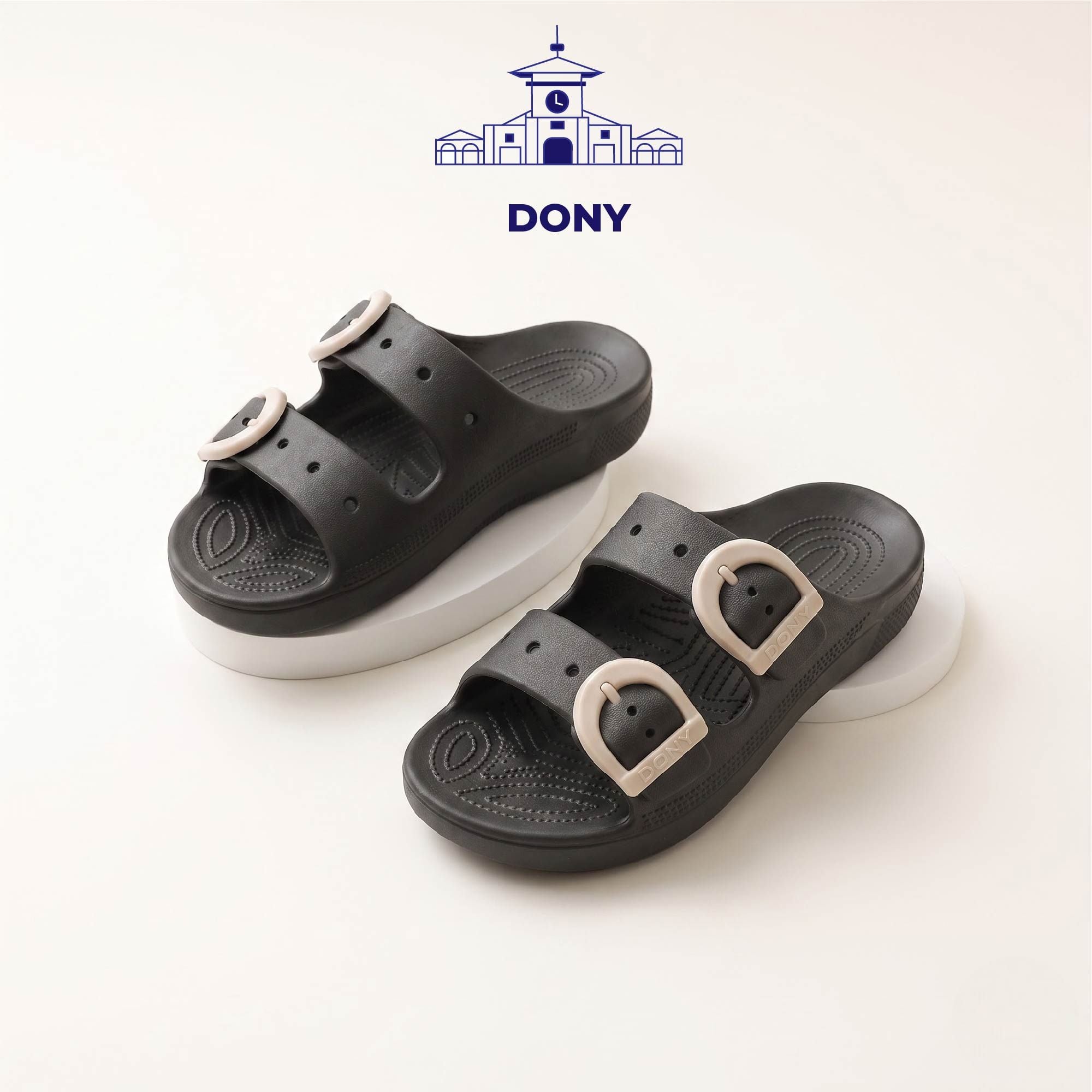  Dép DONY Hai Quai Khóa Cài Nổi Bật Đúc Nguyên Khối - Dép Nữ Êm Mềm Nhẹ Nhàng 