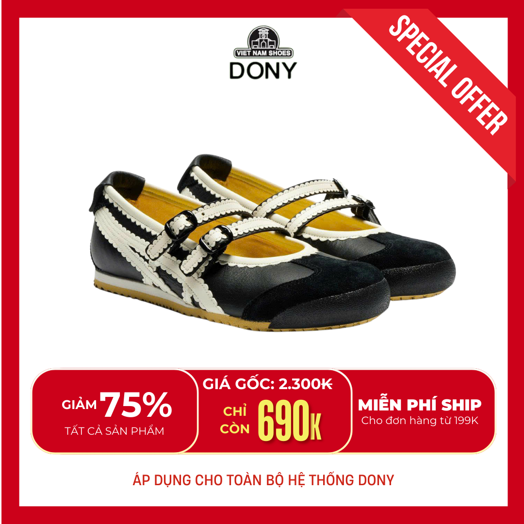  Giày Búp Bê Hai Quai OnitSuka Cao Cấp 
