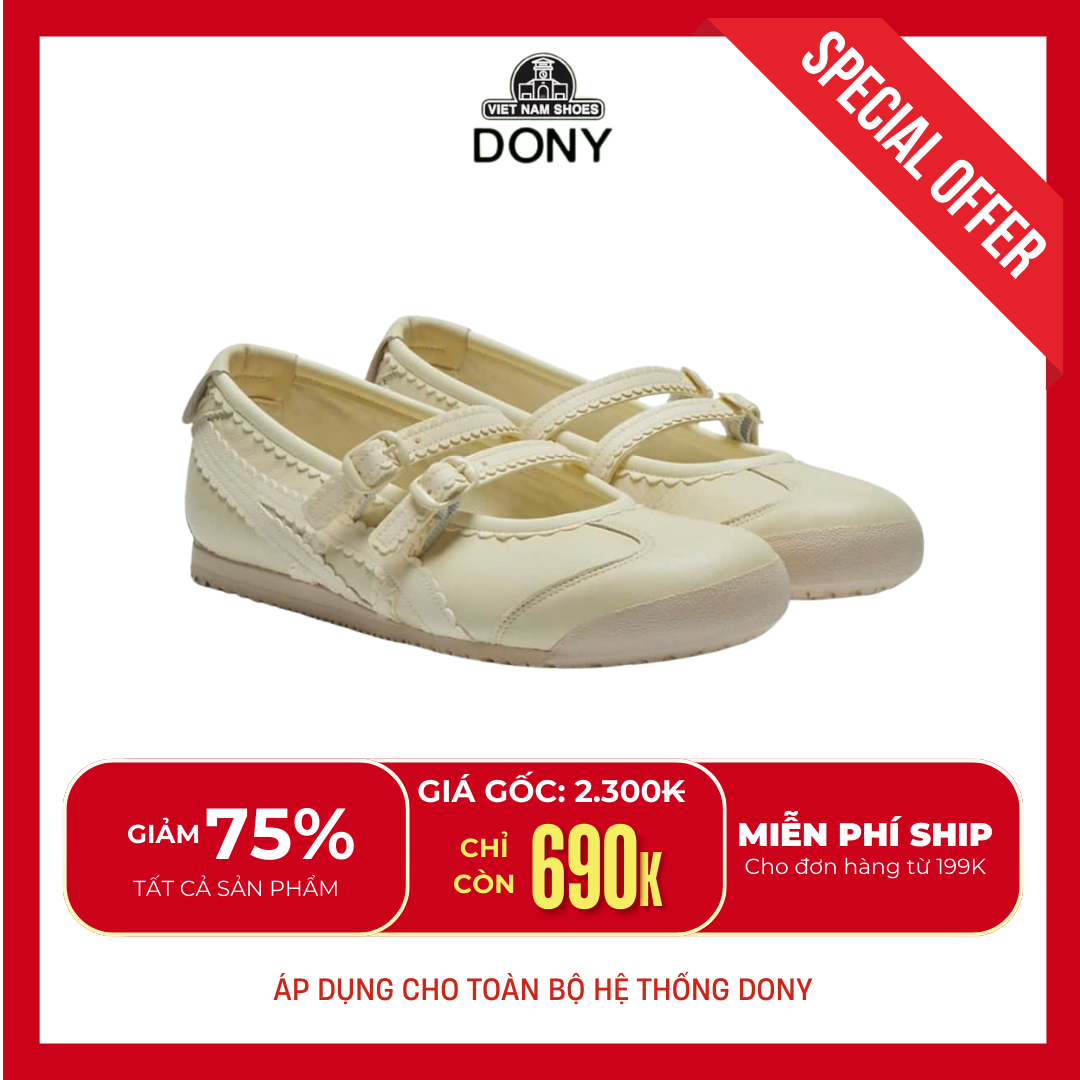  Giày Búp Bê Hai Quai OnitSuka Cao Cấp 