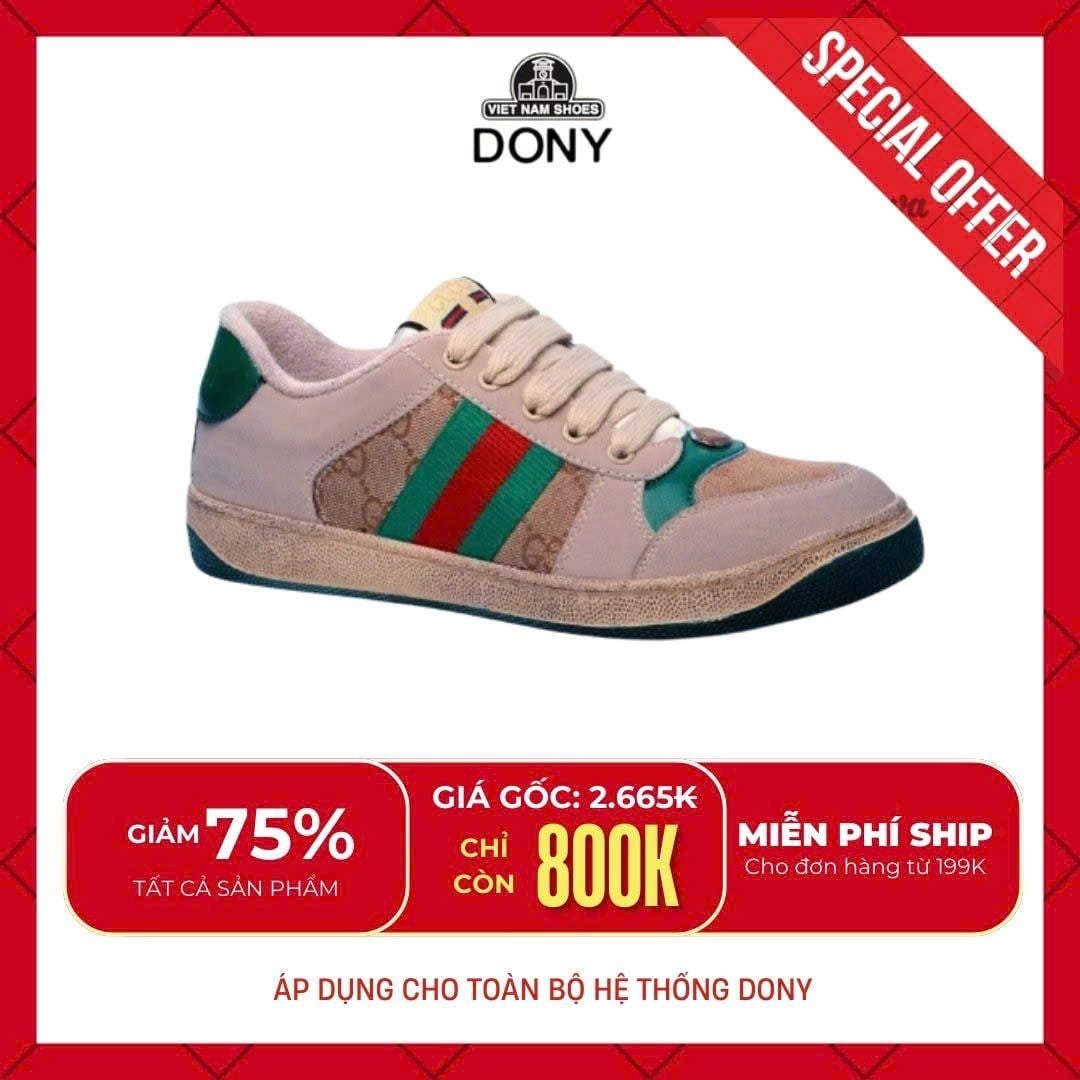  Giày Thể Thao Họa Tiết Logo GG Sang Trọng 