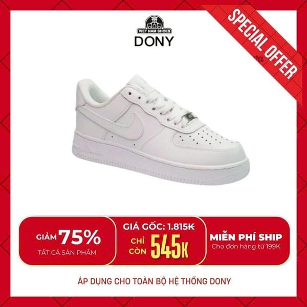  Giày Thể Thao NK Màu Trắng Dáng AF1 