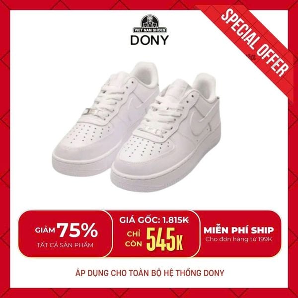  Giày Thể Thao NK Màu Trắng Dáng AF1 