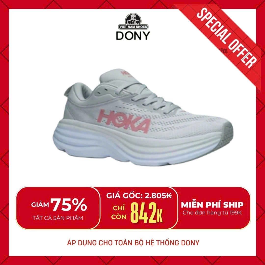  Giày Thể Thao Chạy Bộ Đế Cao HK – Mẫu Bondi 8 Triple 