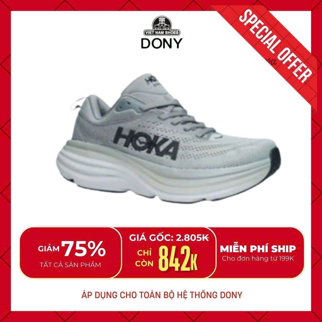  Giày Thể Thao Chạy Bộ Đế Cao HK – Mẫu Bondi 8 Triple 