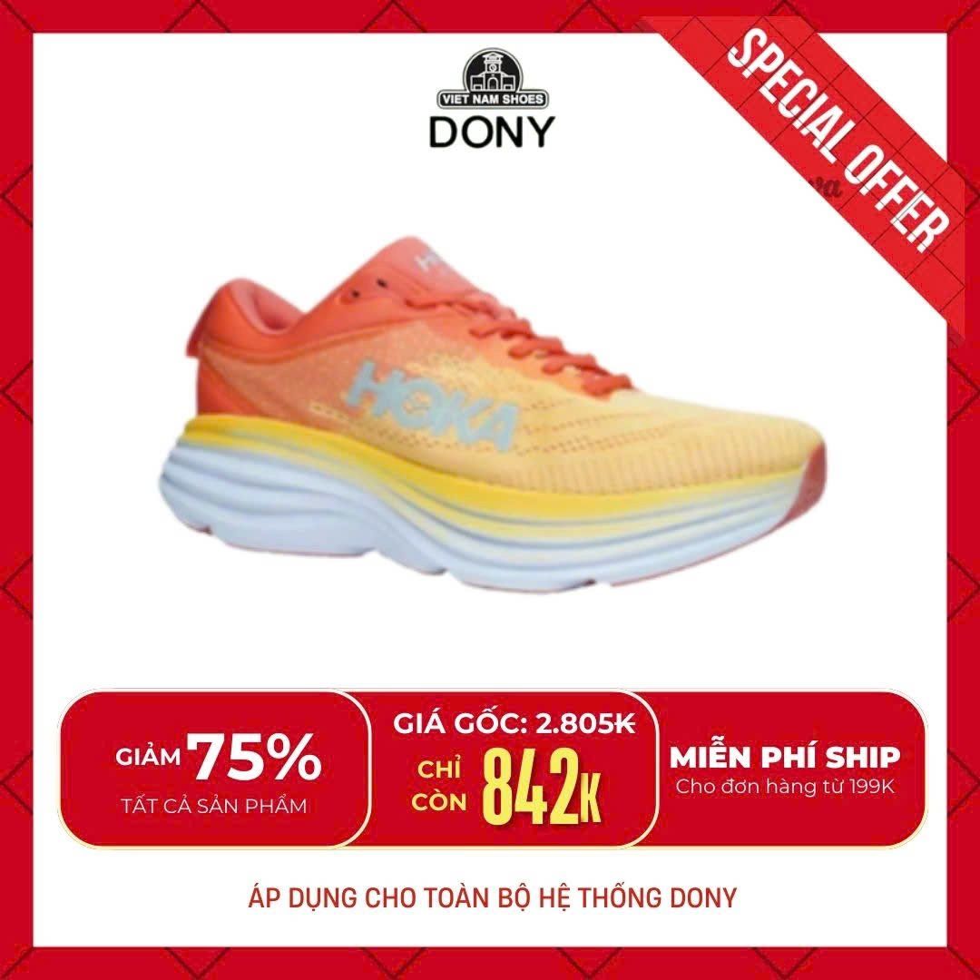  Giày Thể Thao Chạy Bộ Đế Cao HK – Mẫu Bondi 8 Triple 