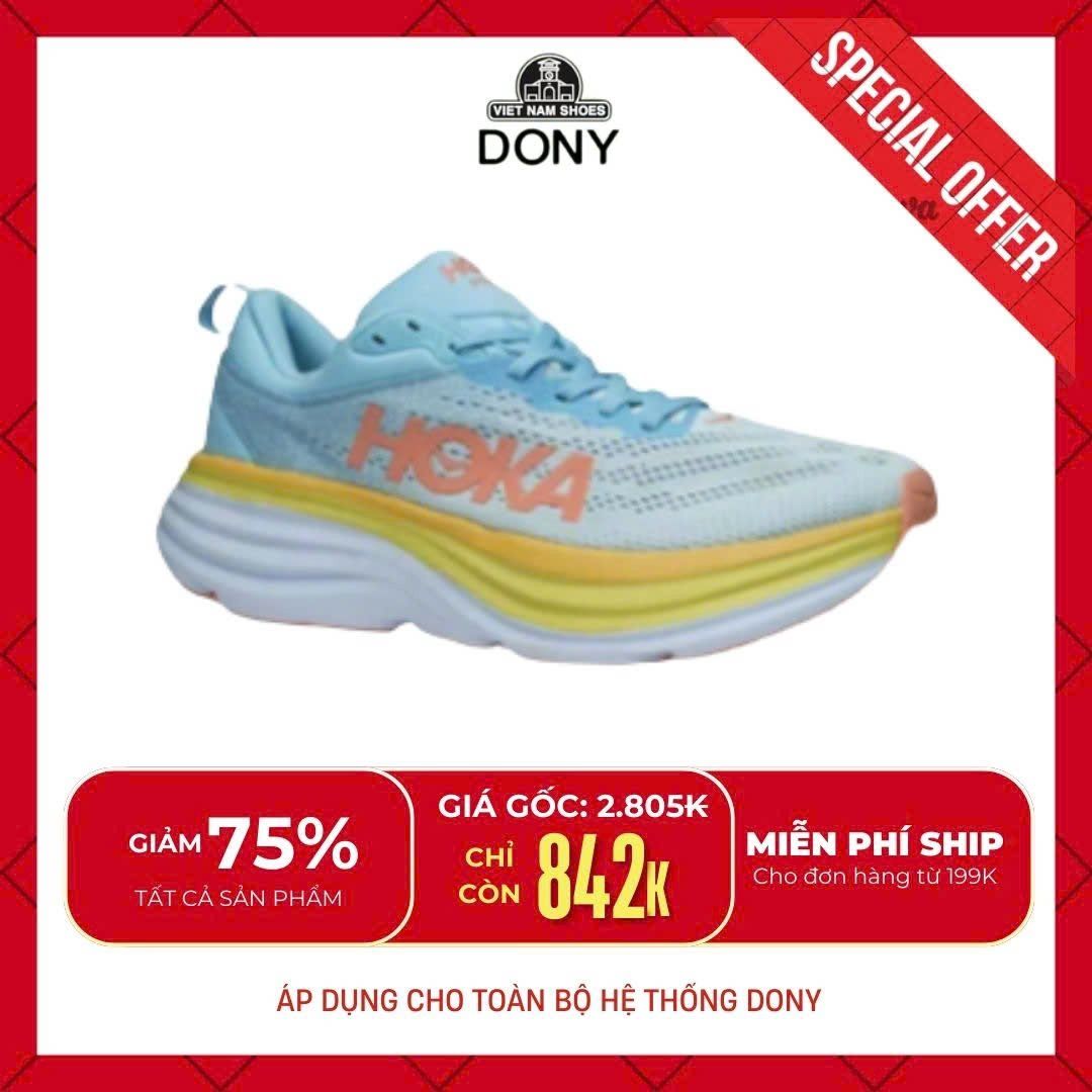  Giày Thể Thao Chạy Bộ Đế Cao HK – Mẫu Bondi 8 Triple 