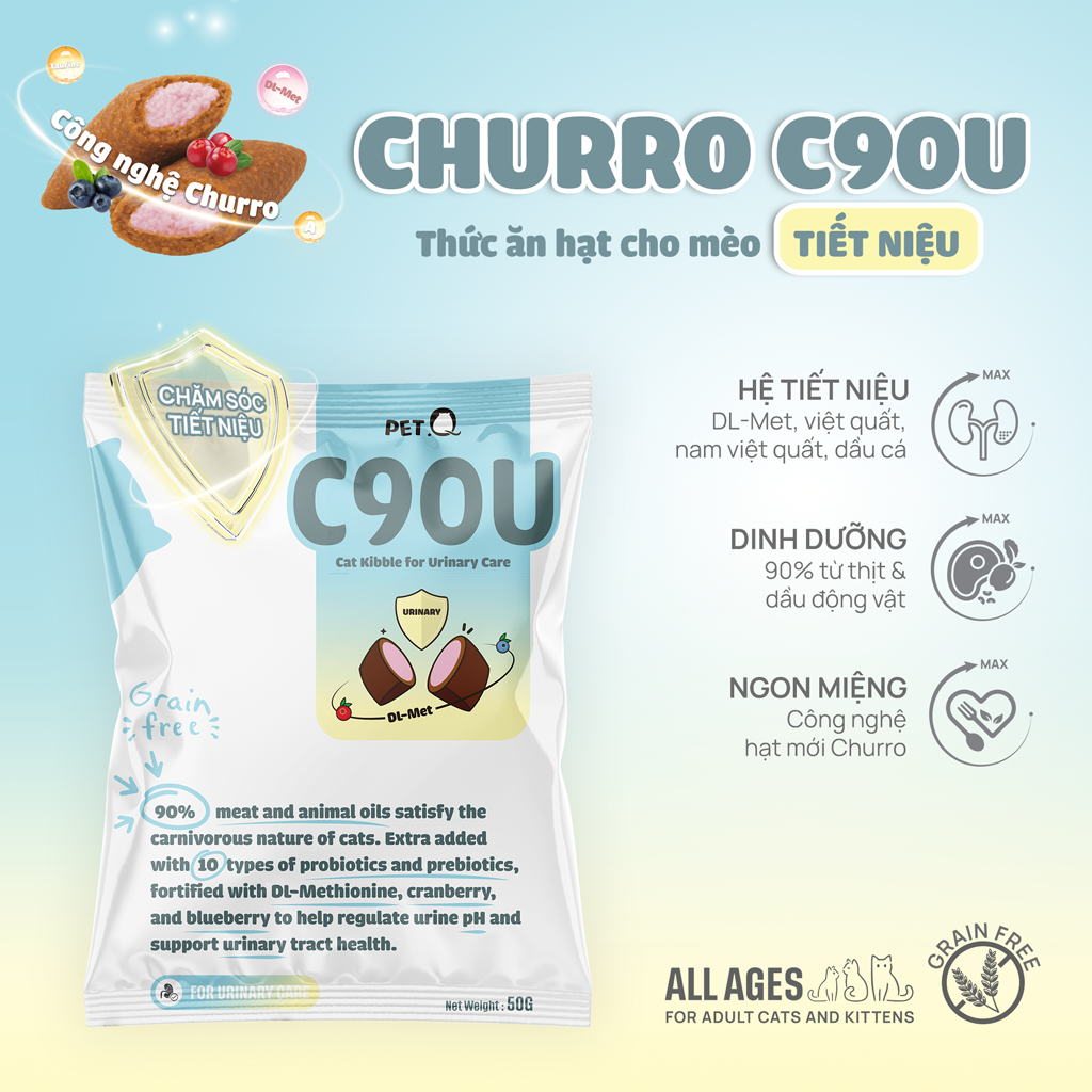 Thức ăn hạt cho mèo Churro C90U PetQ