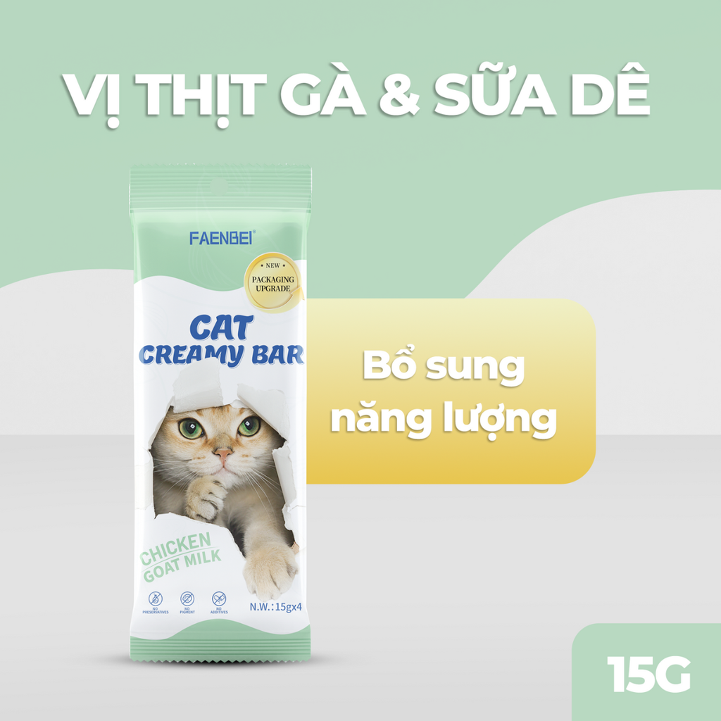 Súp thưởng dòng Creamy cho mèo Faenbei