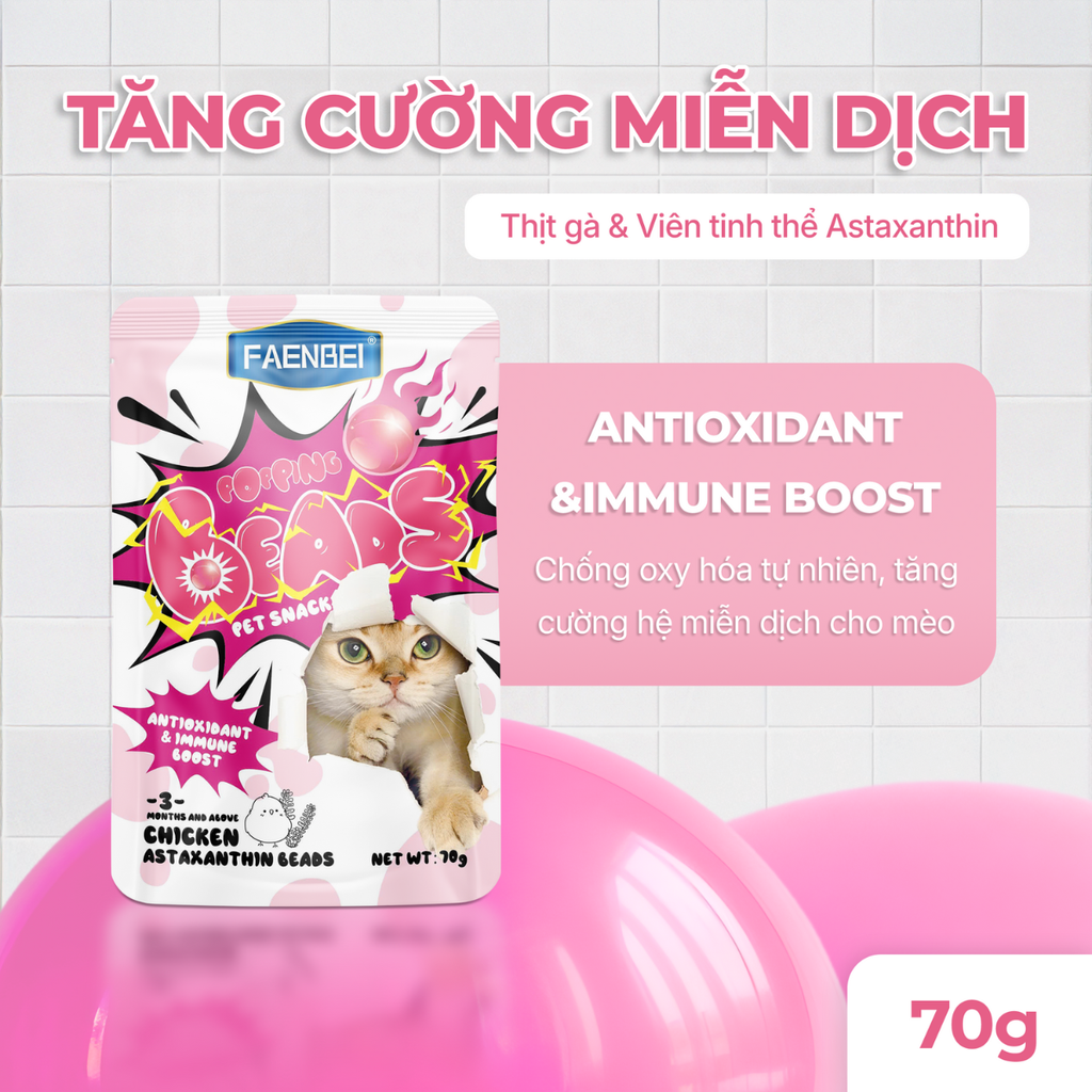 Pate viên tinh thể chức năng cho mèo Faenbei