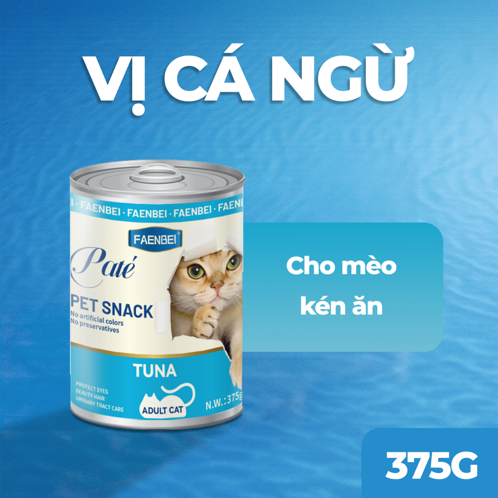 Pate lon hàm lượng thịt cao cho mèo Faenbei