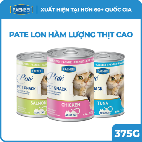 Pate lon hàm lượng thịt cao cho mèo Faenbei
