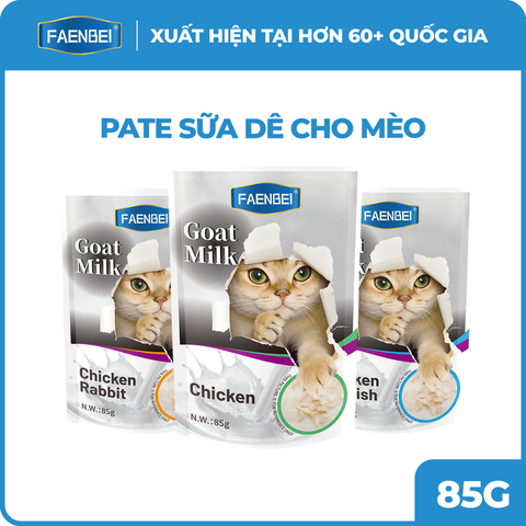 Pate sữa dê thịt tươi cho mèo Faenbei