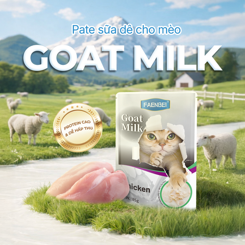 Pate sữa dê thịt tươi cho mèo Faenbei