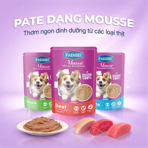 Pate dạng Mousse cho chó Faenbei