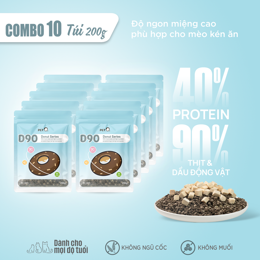 Thức ăn hạt Donut D90 PetQ