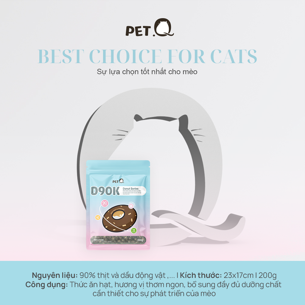 Thức ăn hạt Donut D90K PetQ