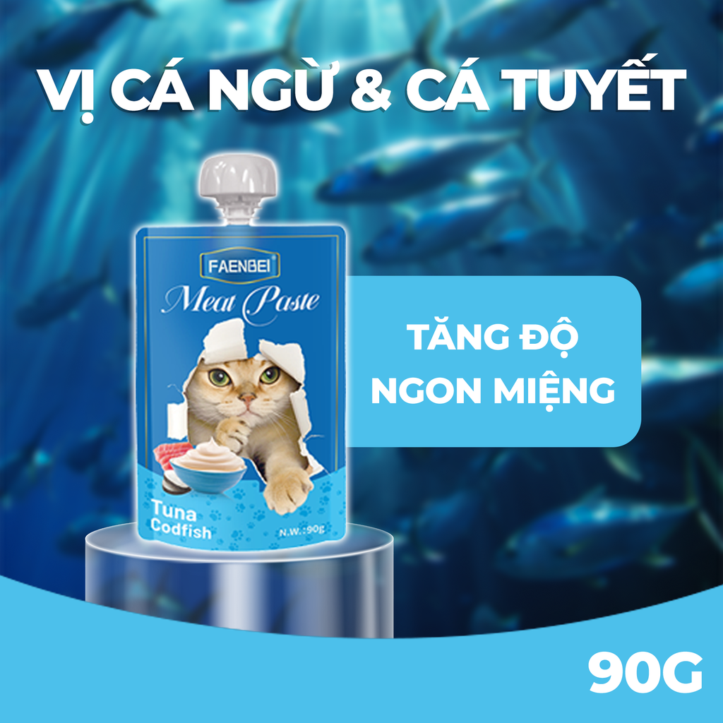 Pate túi nắp vặn cho mèo Faenbei