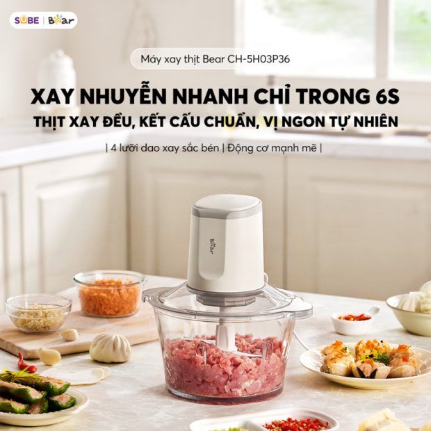 Máy xay thịt Bear 1.8L CH-5H03P36