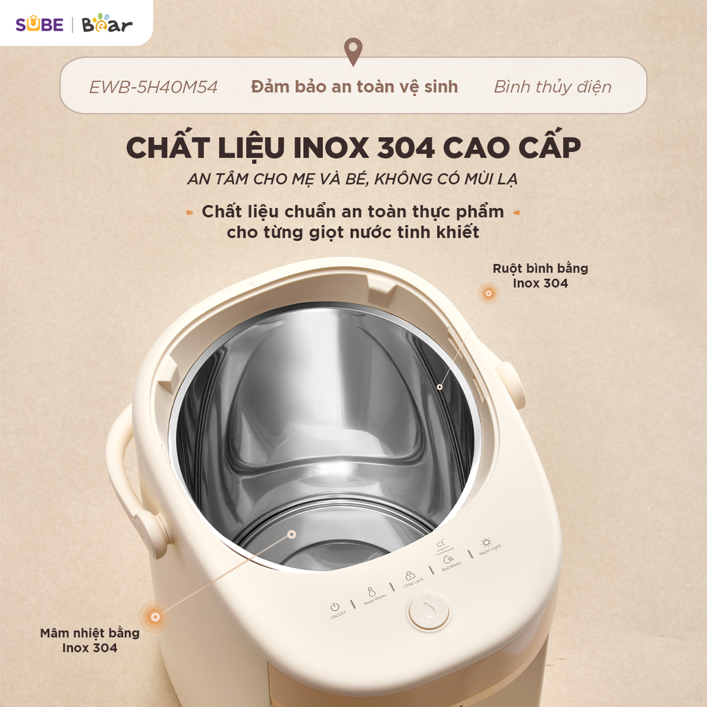 Bình thuỷ điện Bear 5L EWB-5H50M54