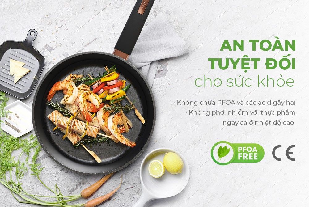 CHẢO CHỐNG DÍNH ULTRA TITANIUM SUNHOUSE ( ST26B, ST28B, ST30B)