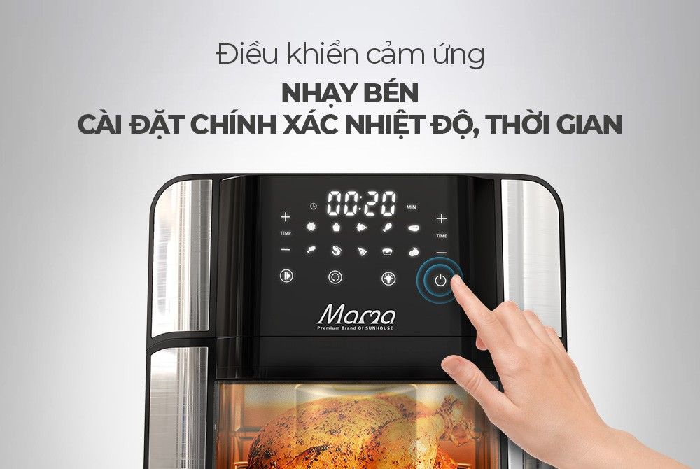 Nồi Chiên Không Dầu Sunhouse Mama SHD4088 – 15 L, Cảm Ứng, 1700 W