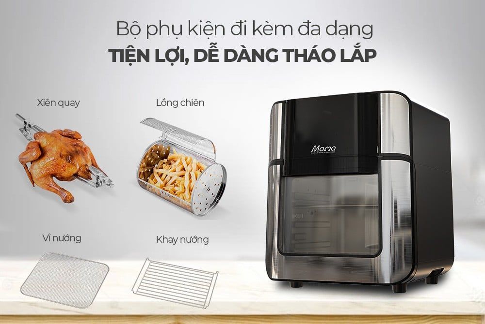 Nồi Chiên Không Dầu Sunhouse Mama SHD4088 – 15 L, Cảm Ứng, 1700 W