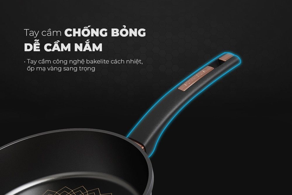 CHẢO CHỐNG DÍNH ULTRA TITANIUM SUNHOUSE ( ST26B, ST28B, ST30B)