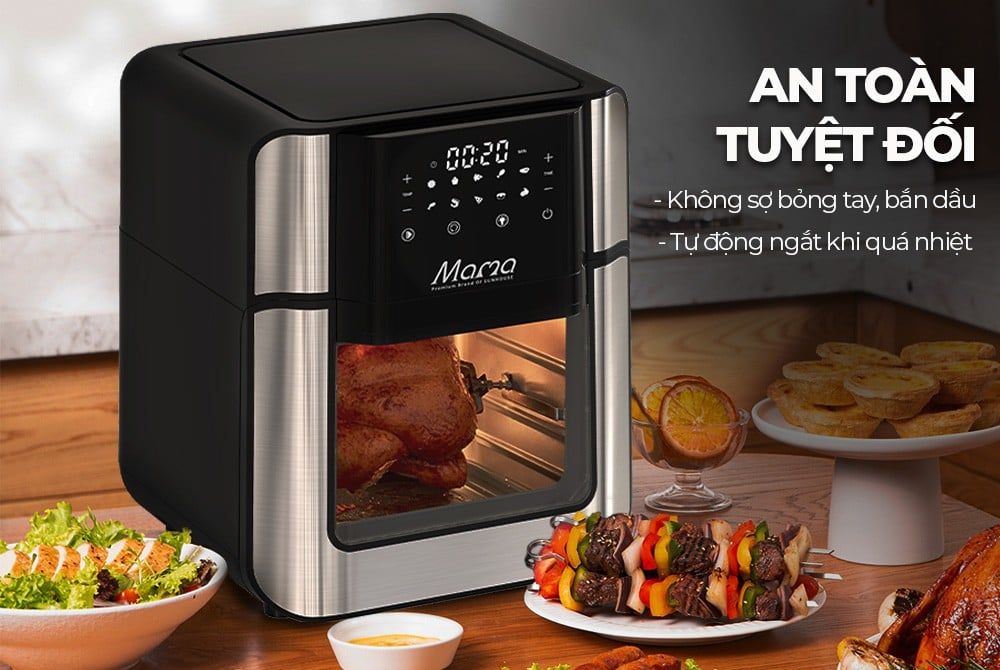 Nồi Chiên Không Dầu Sunhouse Mama SHD4088 – 15 L, Cảm Ứng, 1700 W