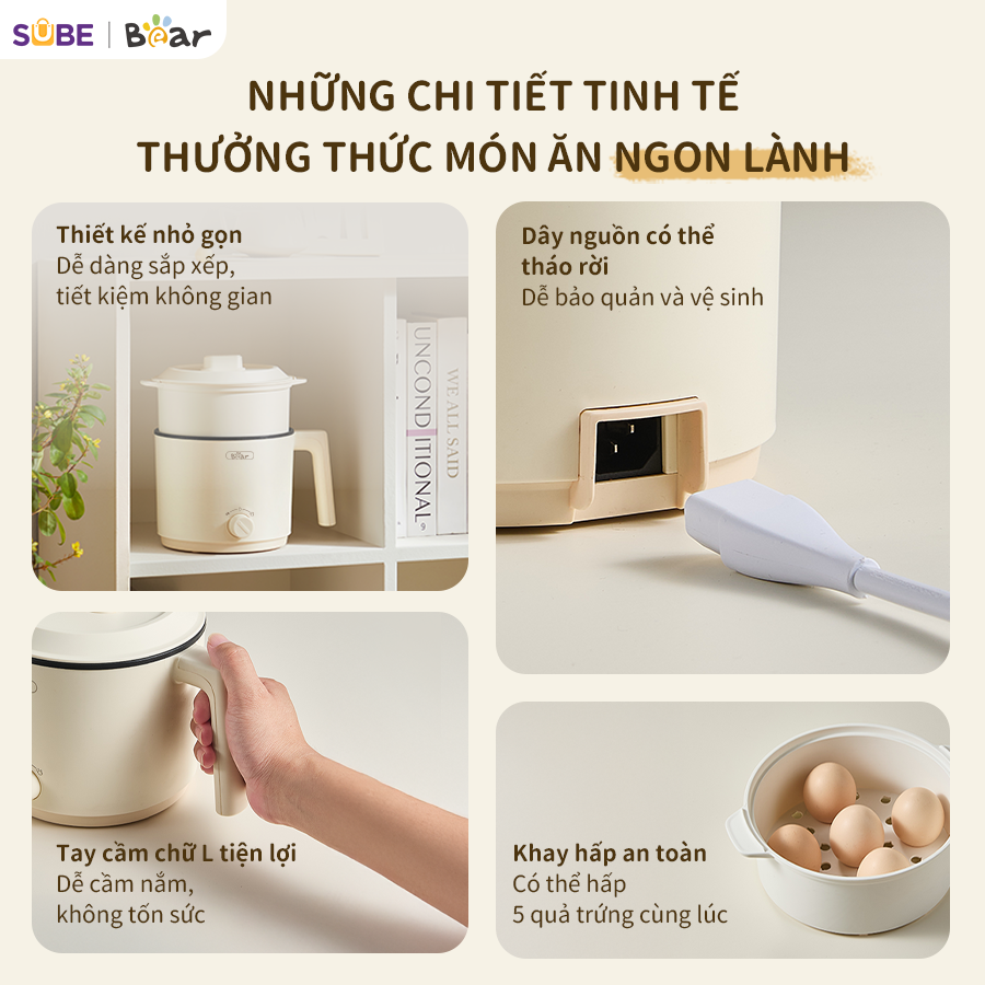 Nồi điện đa năng Bear MC-4H16H