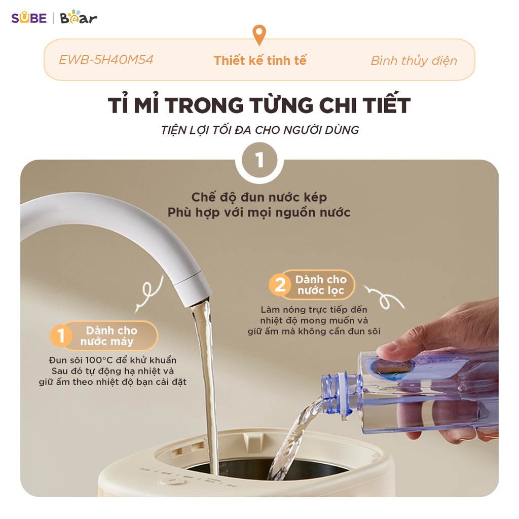 Bình thuỷ điện Bear 5L EWB-5H50M54