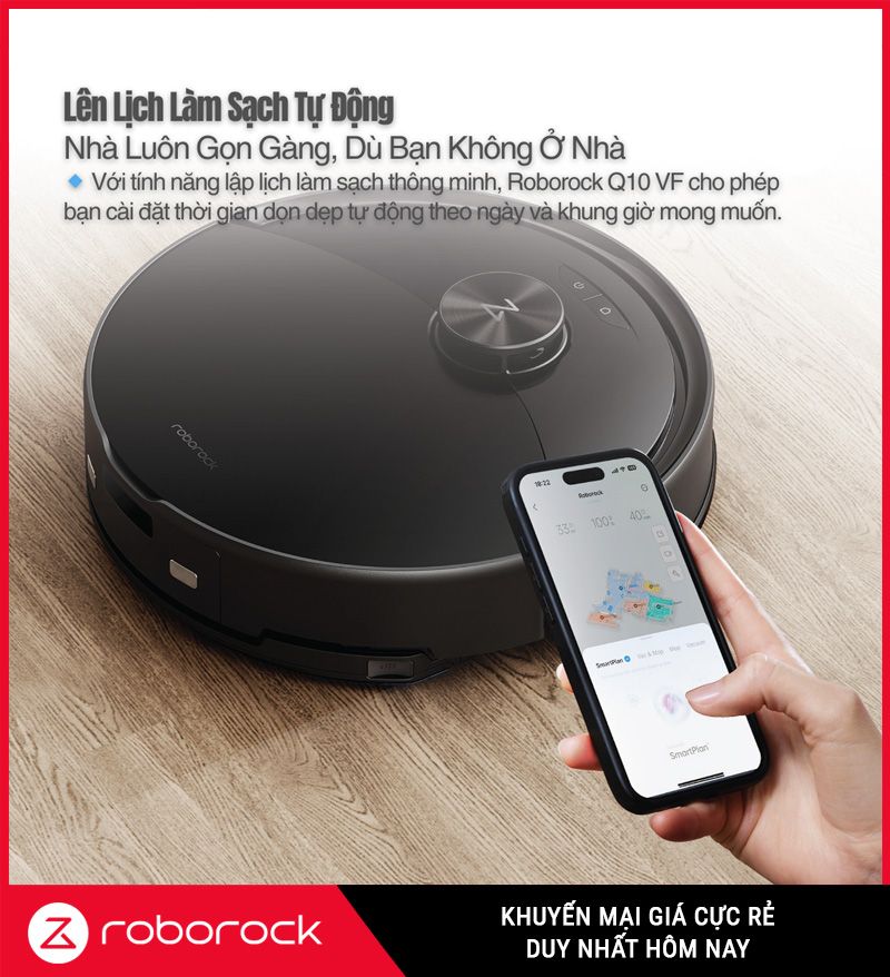 ROBOT HÚT BỤI LAU NHÀ ROBOROCK Q10VF PLUS