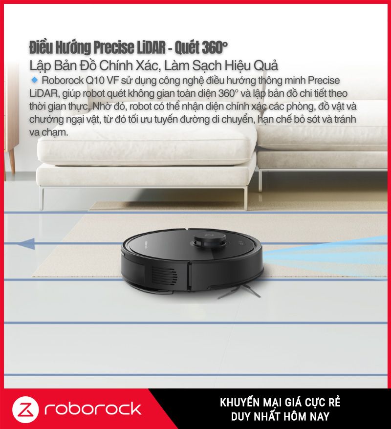 ROBOT HÚT BỤI LAU NHÀ ROBOROCK Q10VF PLUS