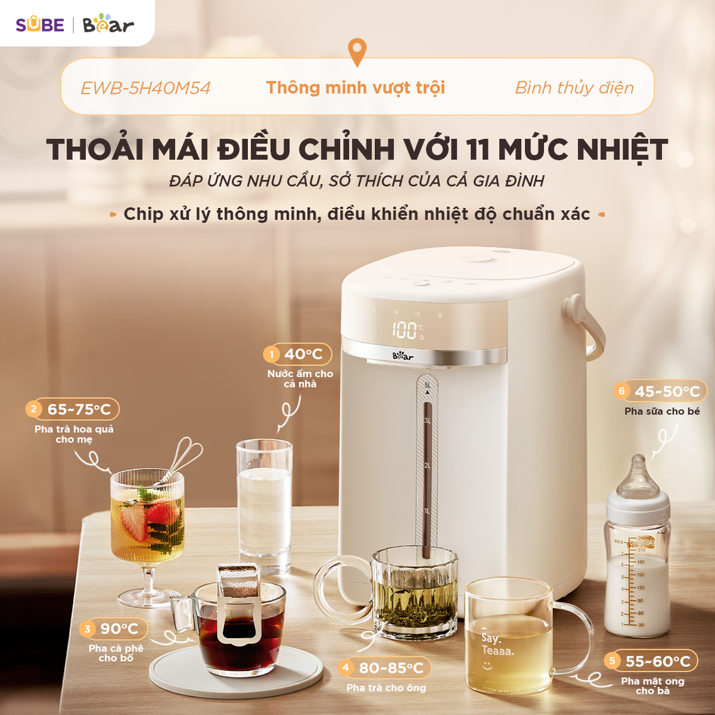 Bình thuỷ điện Bear 5L EWB-5H50M54