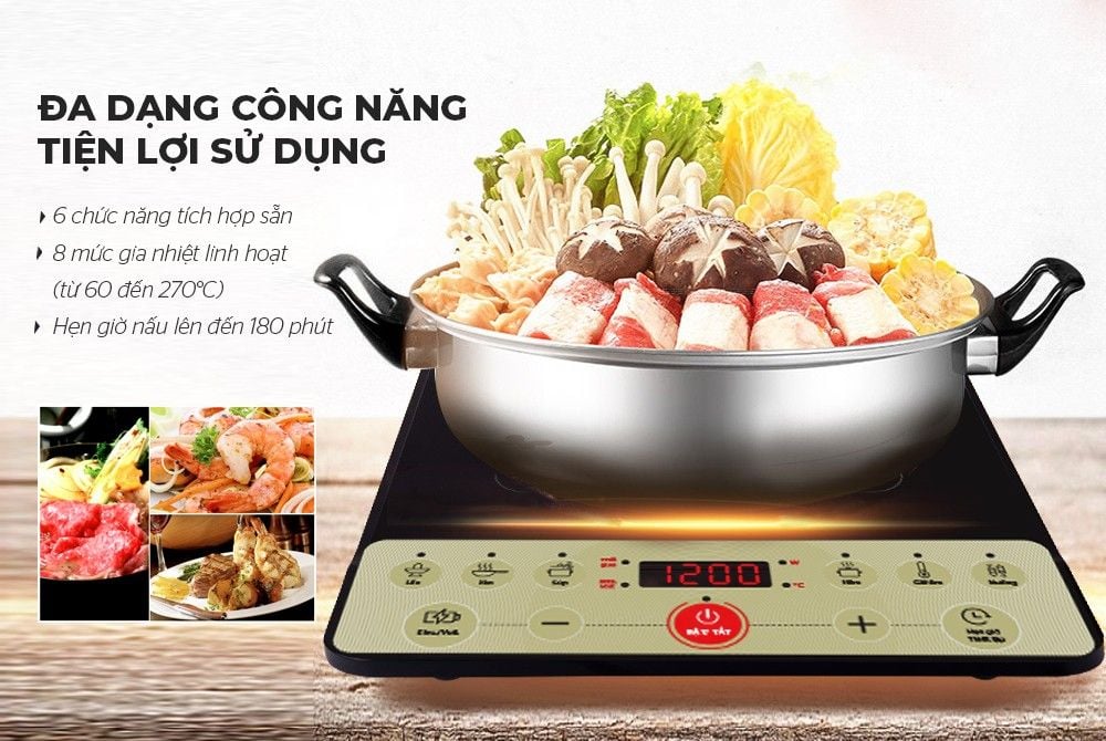Bếp Từ Sunhouse SHD6165 – Thiết Kế Gọn Gàng, Dễ Dùng, Bền Bỉ
