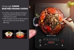 Bếp Từ Đơn Sunhouse SHD6873 – 2200W, Cảm Ứng Cảm Biến, 7 Chế Độ Nấu