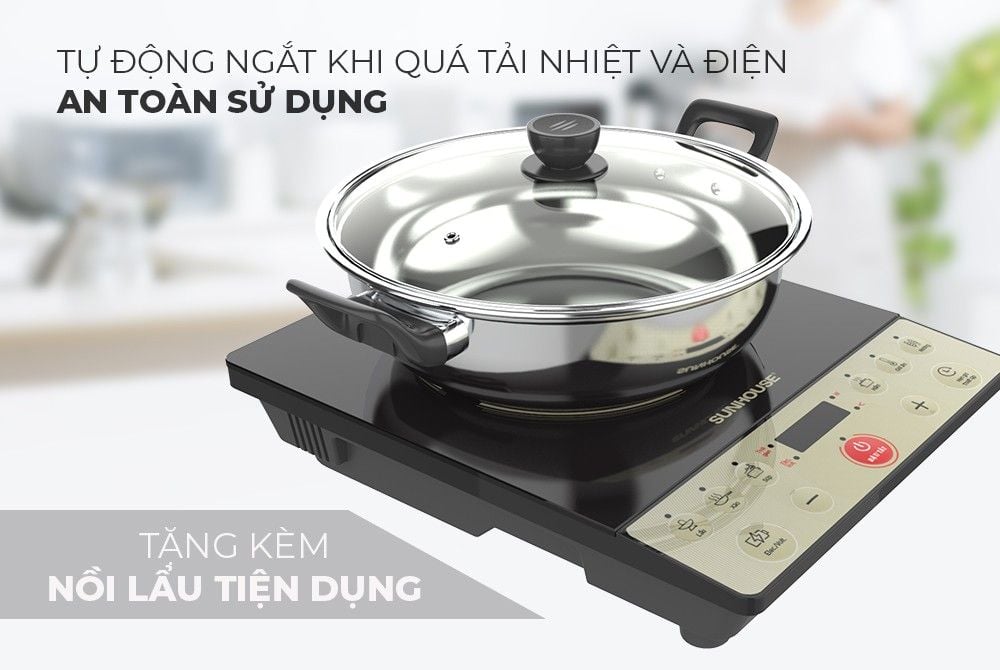 Bếp Từ Sunhouse SHD6165 – Thiết Kế Gọn Gàng, Dễ Dùng, Bền Bỉ