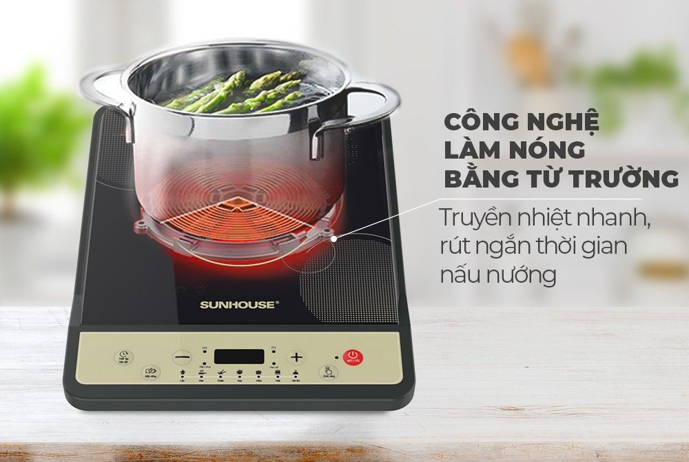Bếp Từ Đơn Sunhouse SHD6158 – Nấu Nhanh, An Toàn, Thiết Kế Sang Trọng