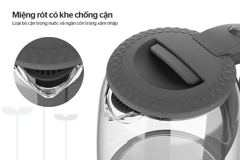 ẤM SIÊU TỐC THỦY TINH SUNHOUSE SHD1215